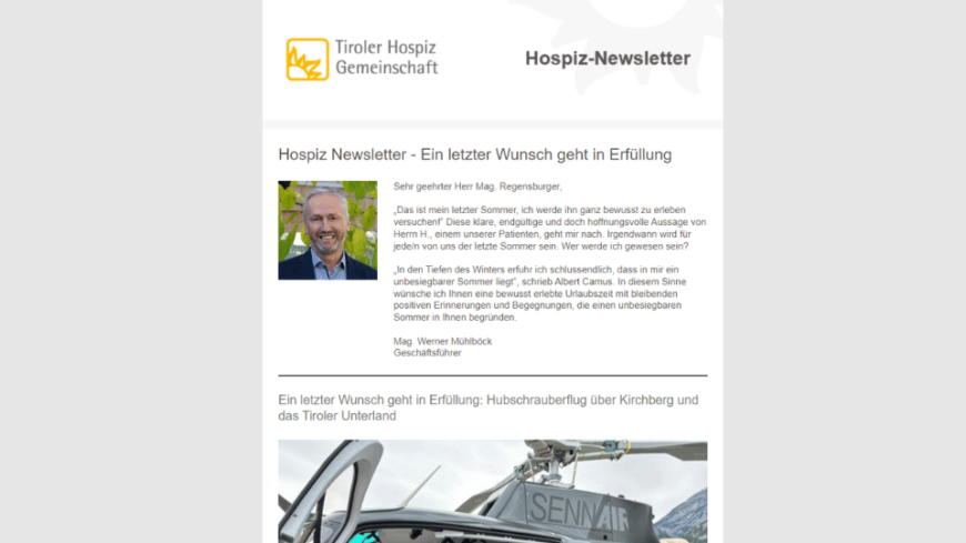 Newsletter Juni - Screenshot