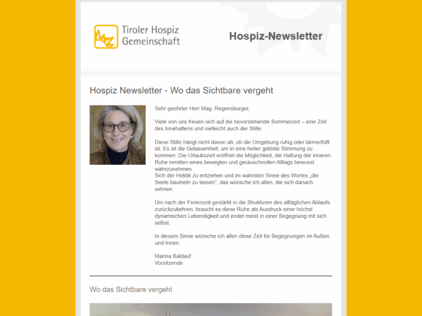 Screenshot Juni Newsletter